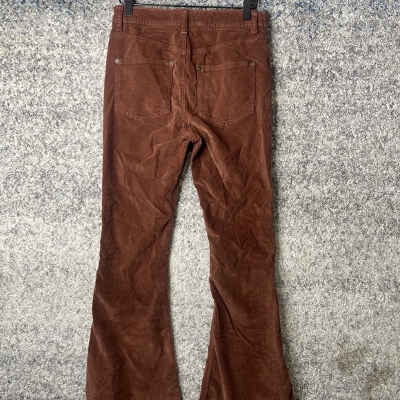 Free People We The Free Corduroy Flare Bell Bottom Pants Orange Red Womens Sz 26 - Picture 7 of 8